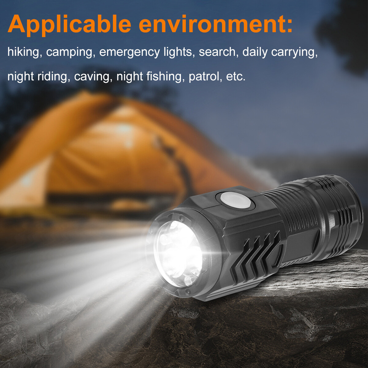 5PCS Three-Eyed Monster Mini LED Flashlight Flash Super Power Waterproof Outdoor