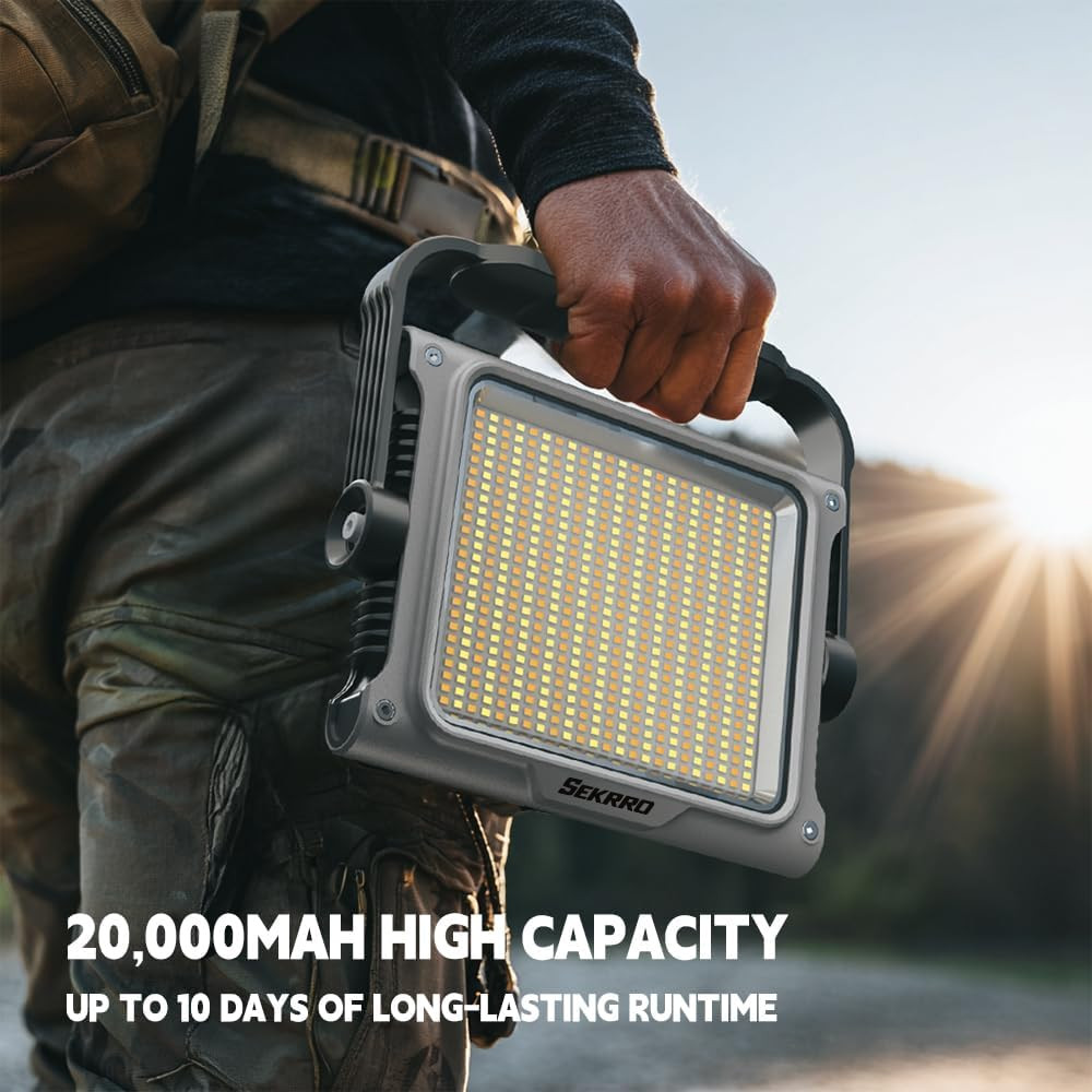 P8 Rechargeable Magnetic Work Light – 3500LM LED Lantern, 20000mAh Battery