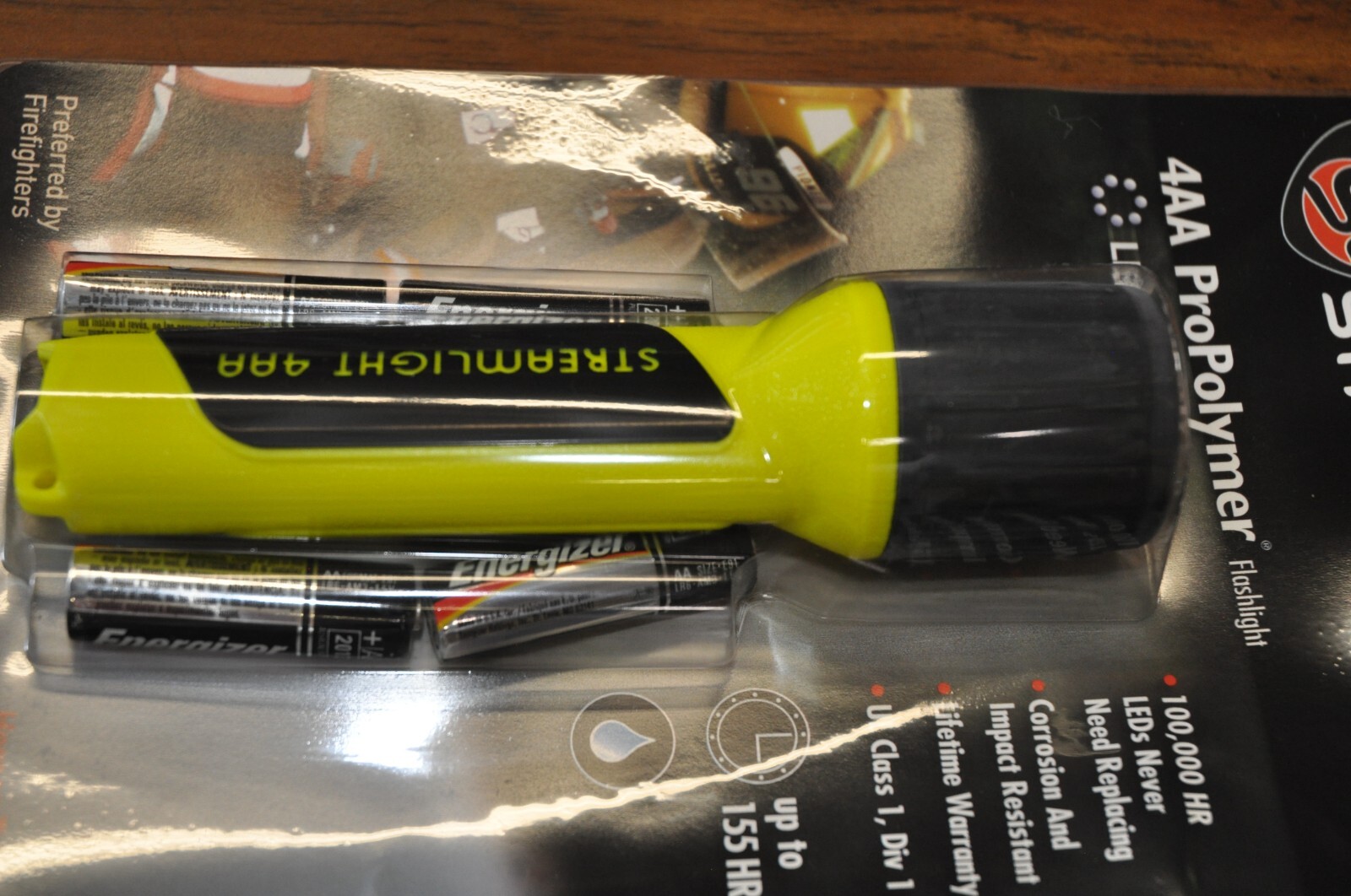 4AA LED ProPolymer® Flashlight w/White LEDs w/out Alkaline Batteries in Box Yell