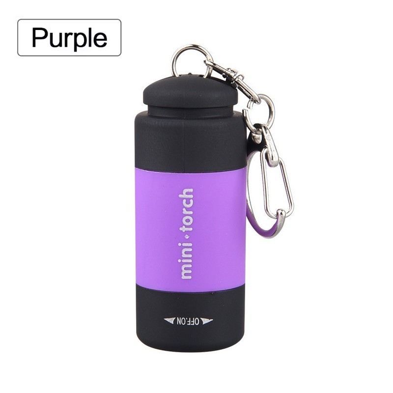 USB Rechargeable LED Multifunctional Strong Light Pocket Keychain Flashlight