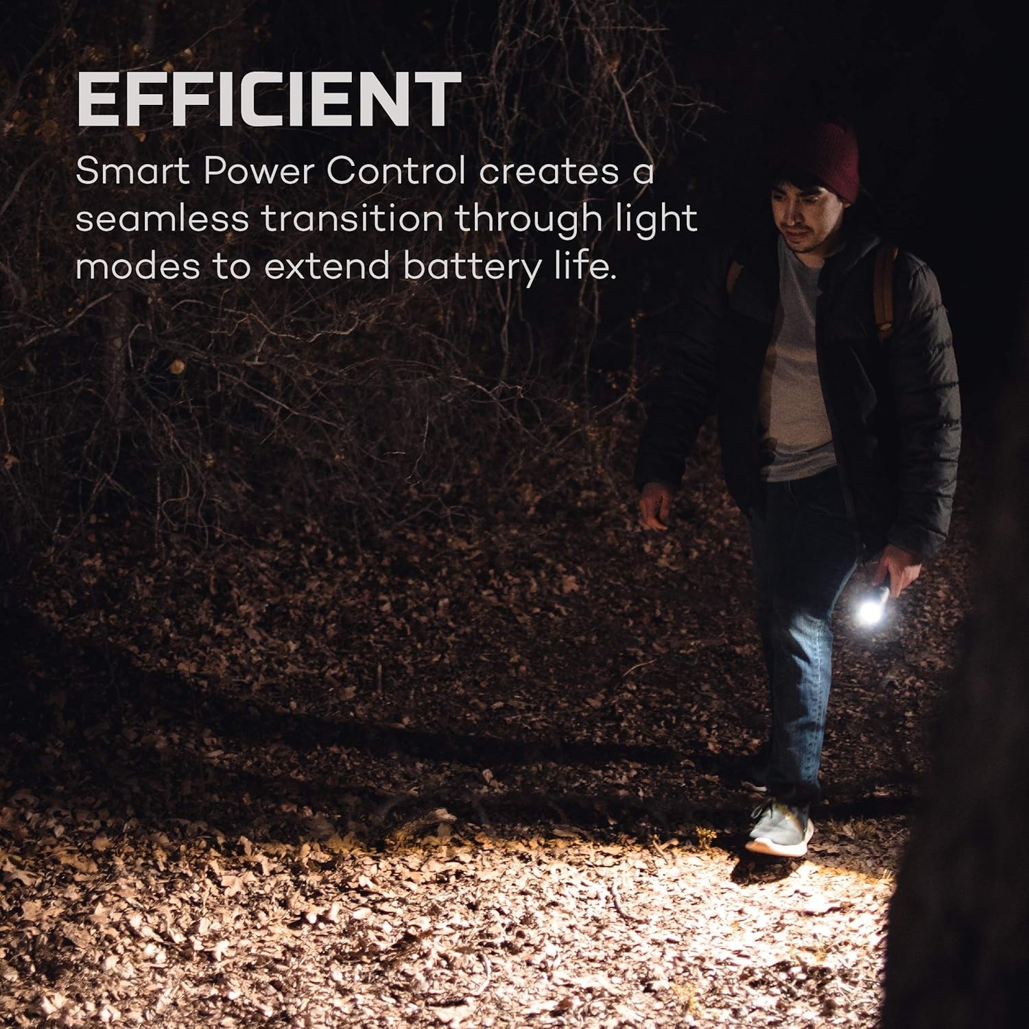 Waterproof LED Flashlight with 4 Light Modes and USB Rechargeable Power Bank