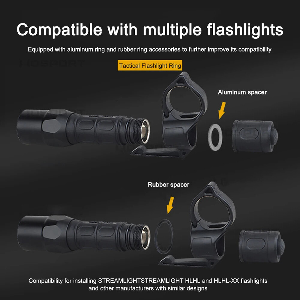 Tatcical Flashlight Adapter Ring Holder Accessories Outdoor Portable Equipment