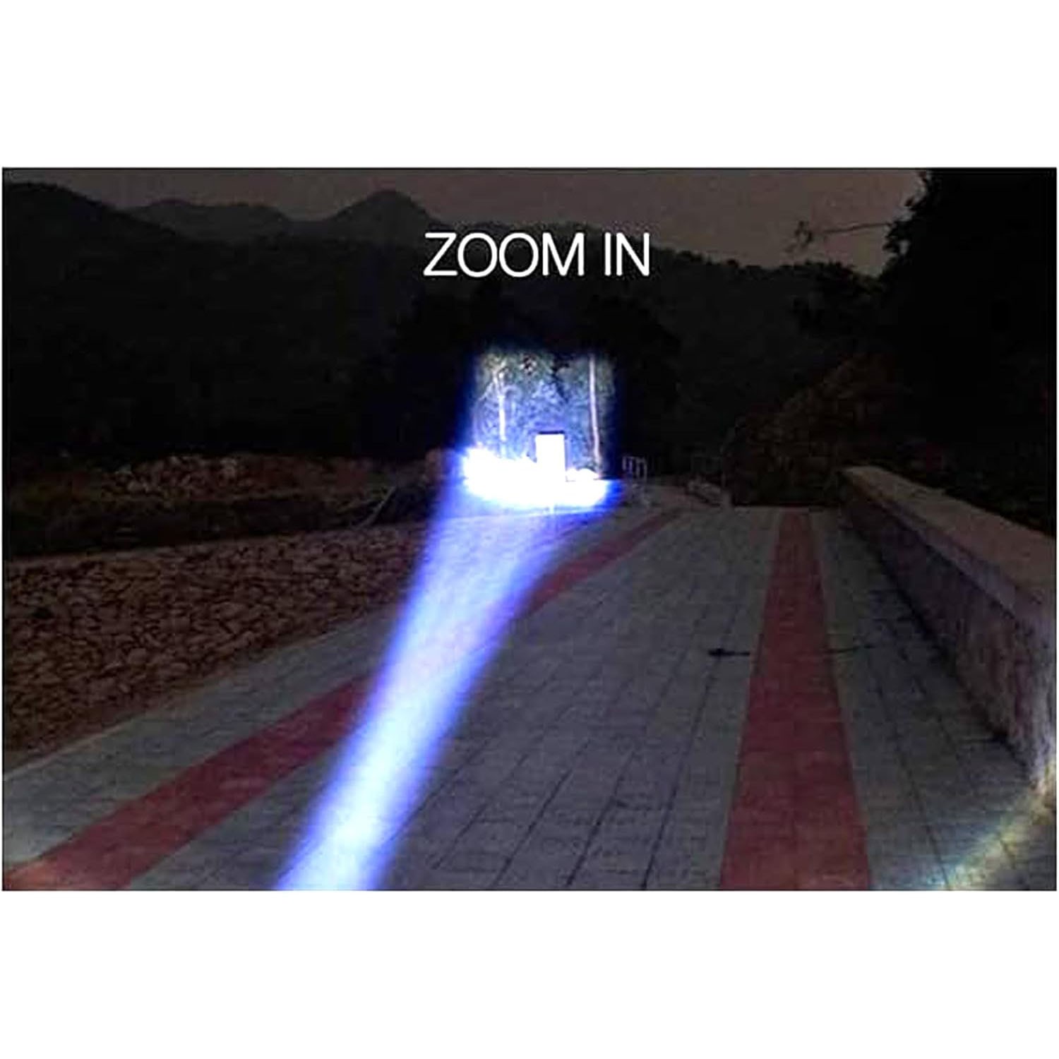 Aluminium LED Torch Zoomable Waterproof Camping Flashlight 5 Modes – No Battery