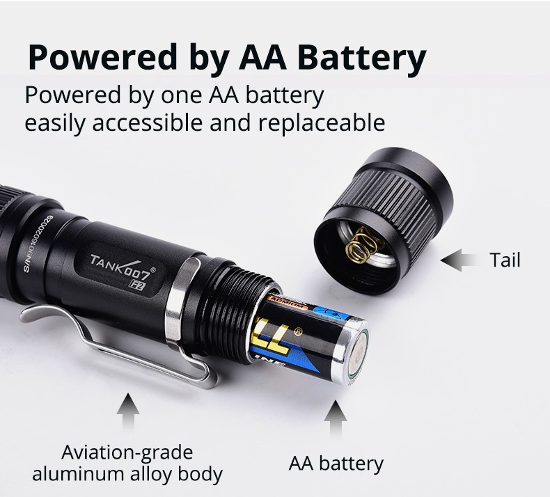 2-in-1 Dual Light LED Flashlight White & UV Black Light for Detection Camping
