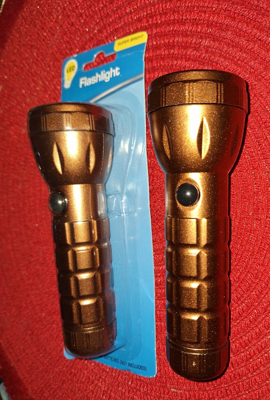 Led 5″ flashlight super bright Copper 2 Pack New