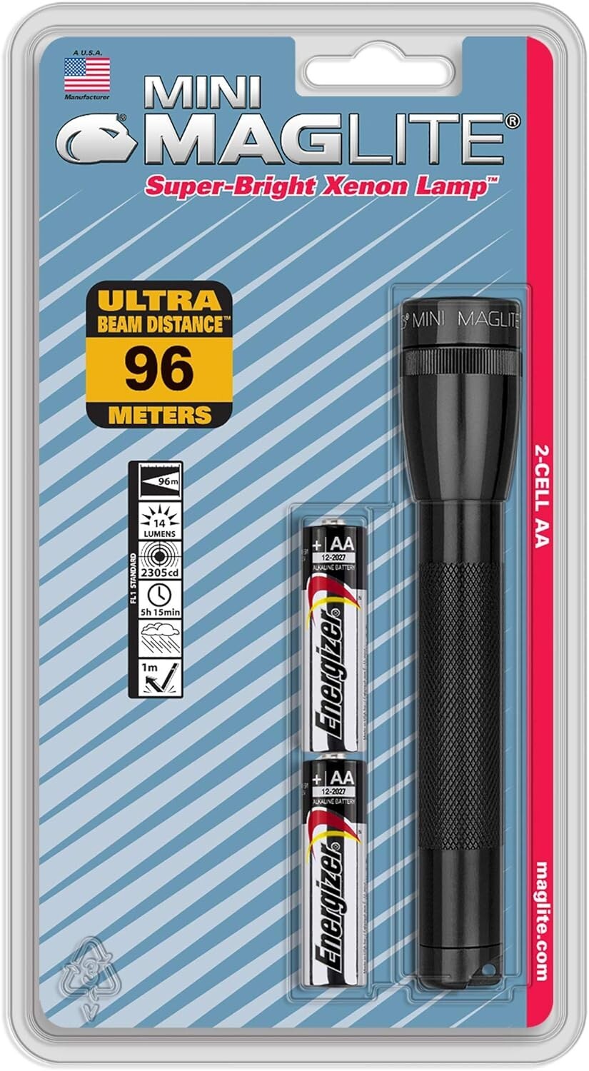 Lightweight Mini Incandescent Flashlight with Spare Lamp – Versatile & Reliable