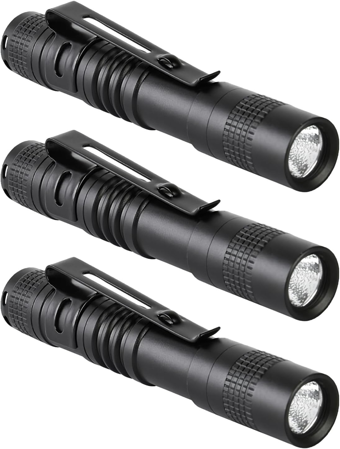 Mini Flashlight, AAA Small Pen Light with Clip, Portable 500Lm Pocket Pen Flashl