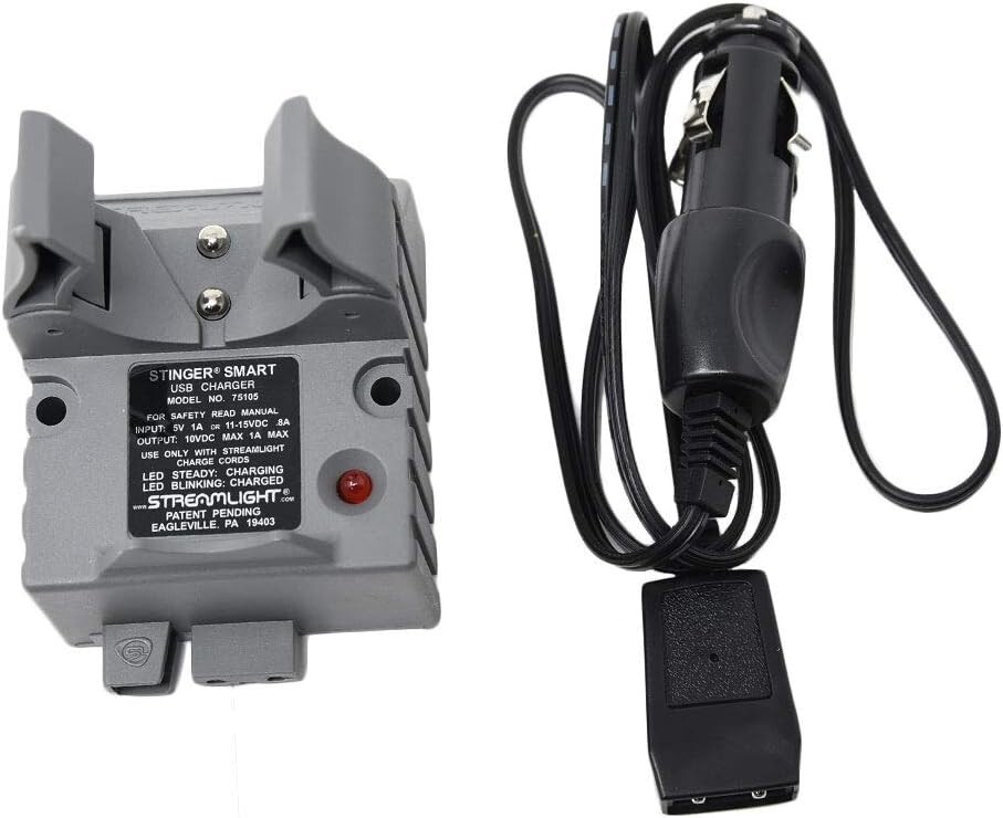 Stinger Smart Charger Holder with 12V DC Car Charge Cord – Intended for Use w…