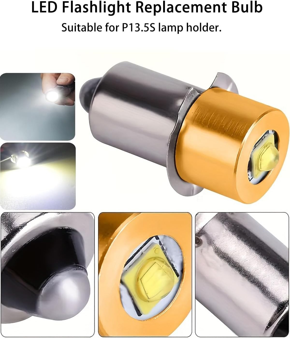 LED Maglight Bulb Replacement DC 3-30V for 3-16 C&D Cell 3W LED Flashlights, ..,