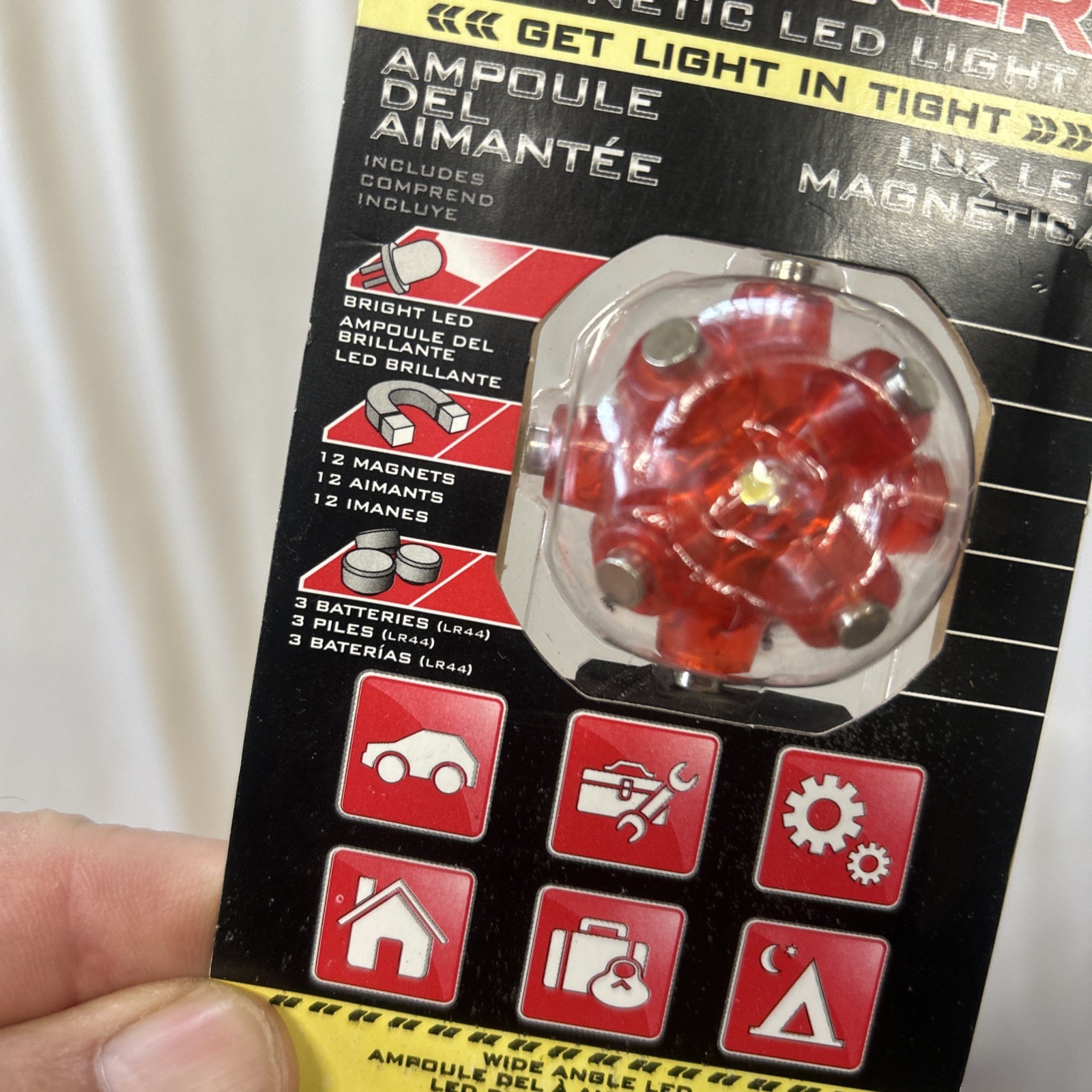 Striker 00105 Magnetic Light Mine 12 Spot Magnets Lot Of 3 (xx)