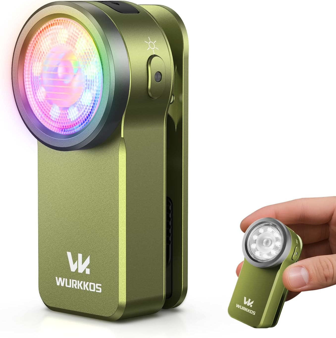Wurkkos HD03 Rechargeable EDC Flashlight, 680 Lumens Triple Light Source with Sp