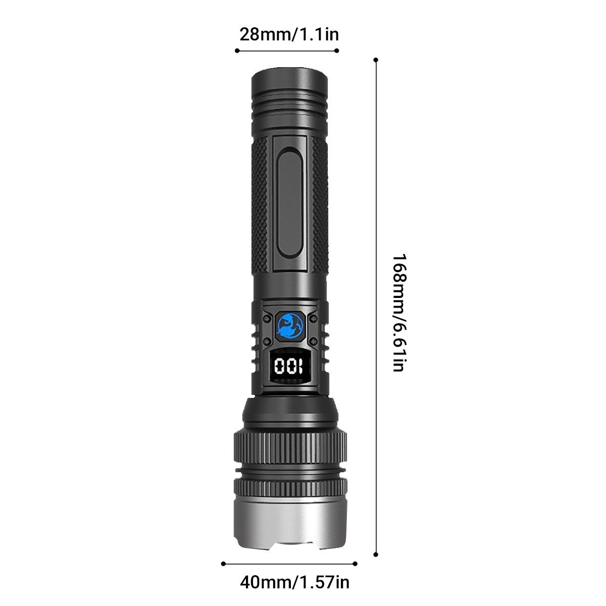 2Pk Waterproof Portable Tactical Flashlight USB Rechargeable Outdoor Hand Light