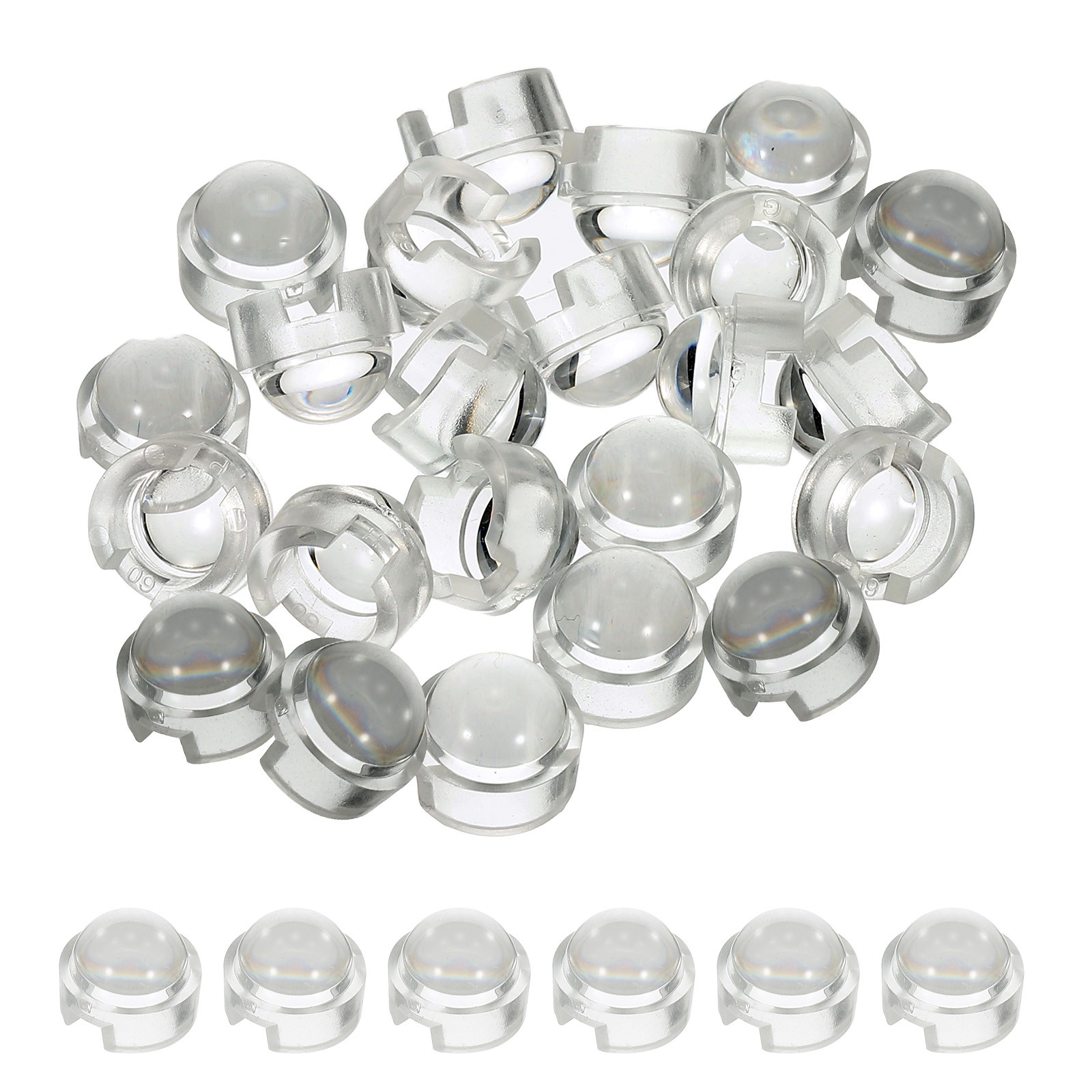 36 Pcs 12mm LED Convex Lens 90 Degree Beam PMMA Angle Acrylic LED