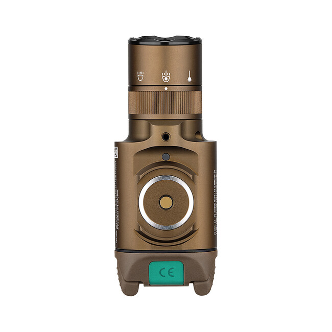 Olight Baldr Pro R Desert Tan Rechargeable Light, LED & Green Laser, 1350 Lumens