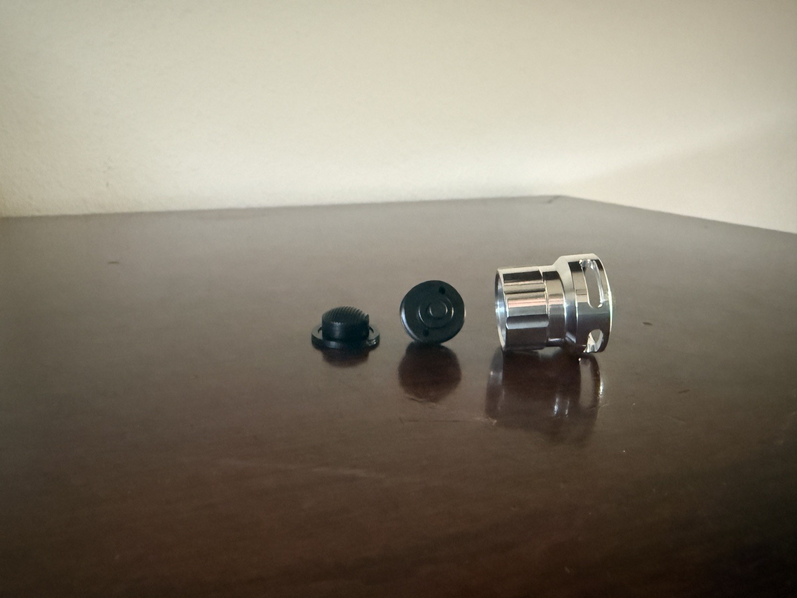 Rare McGizmo Aleph E-series Flashlight Tail New Silicone Button and McClicky