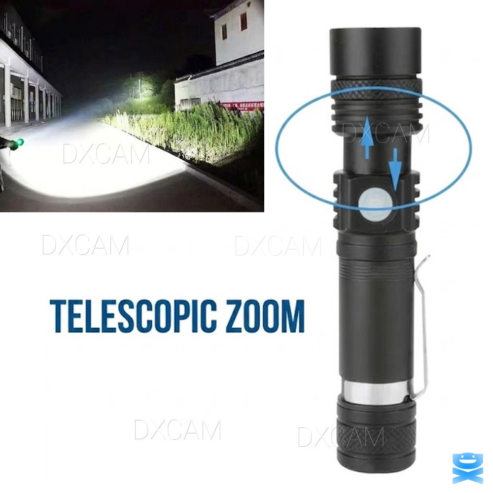 Rechargeable LED Flashlight 990000LM Tactical Police Super Bright Torch Zoomable
