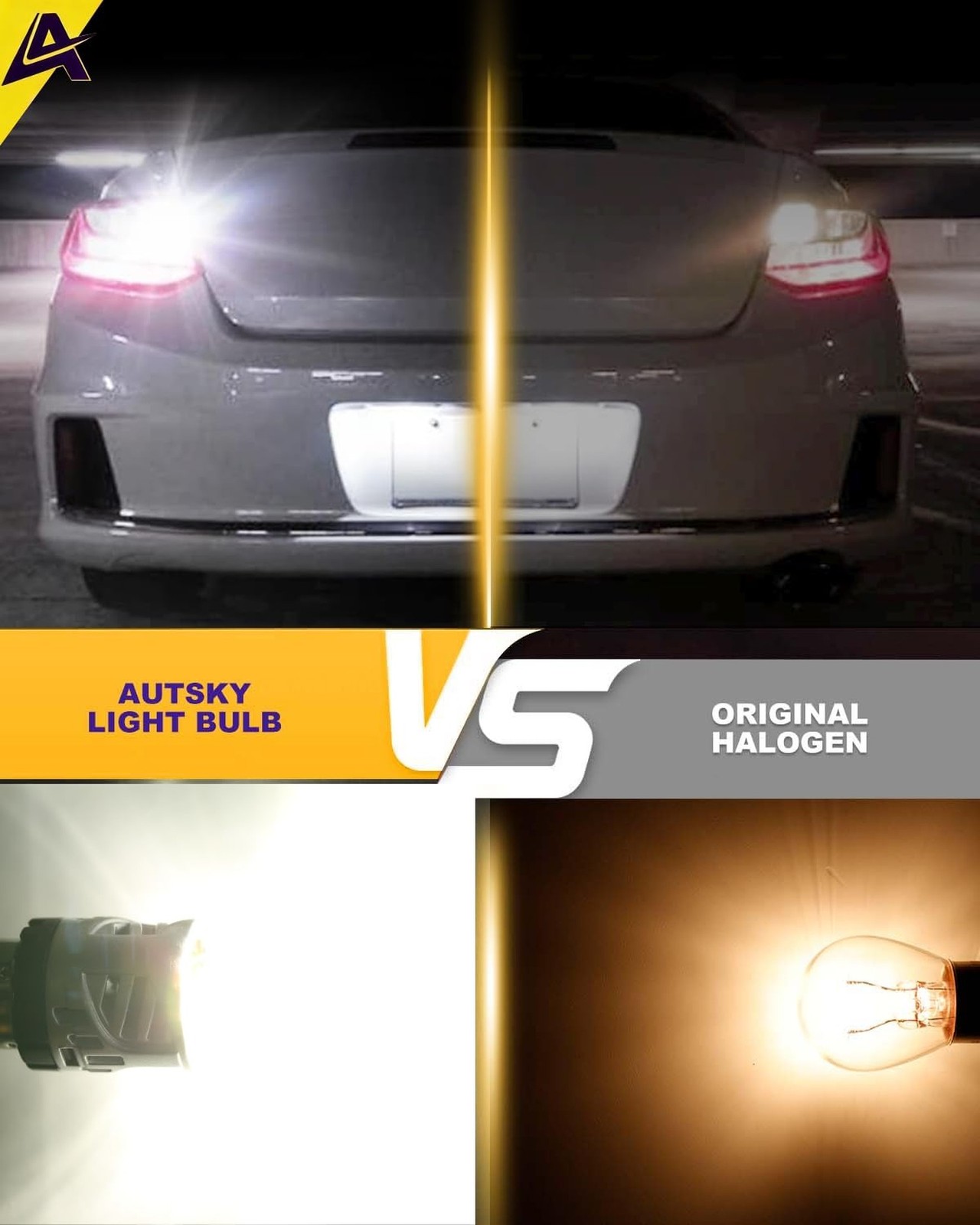 1156 LED Bulb White with Built-in Turbo Fan for Turn Signal Tail Brake DRL Pa…