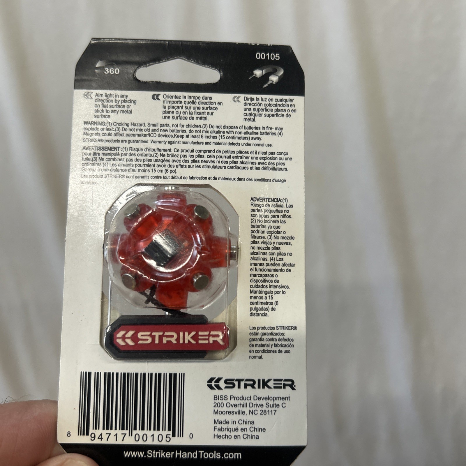 Striker 00105 Magnetic Light Mine 12 Spot Magnets Lot Of 3 (xx)