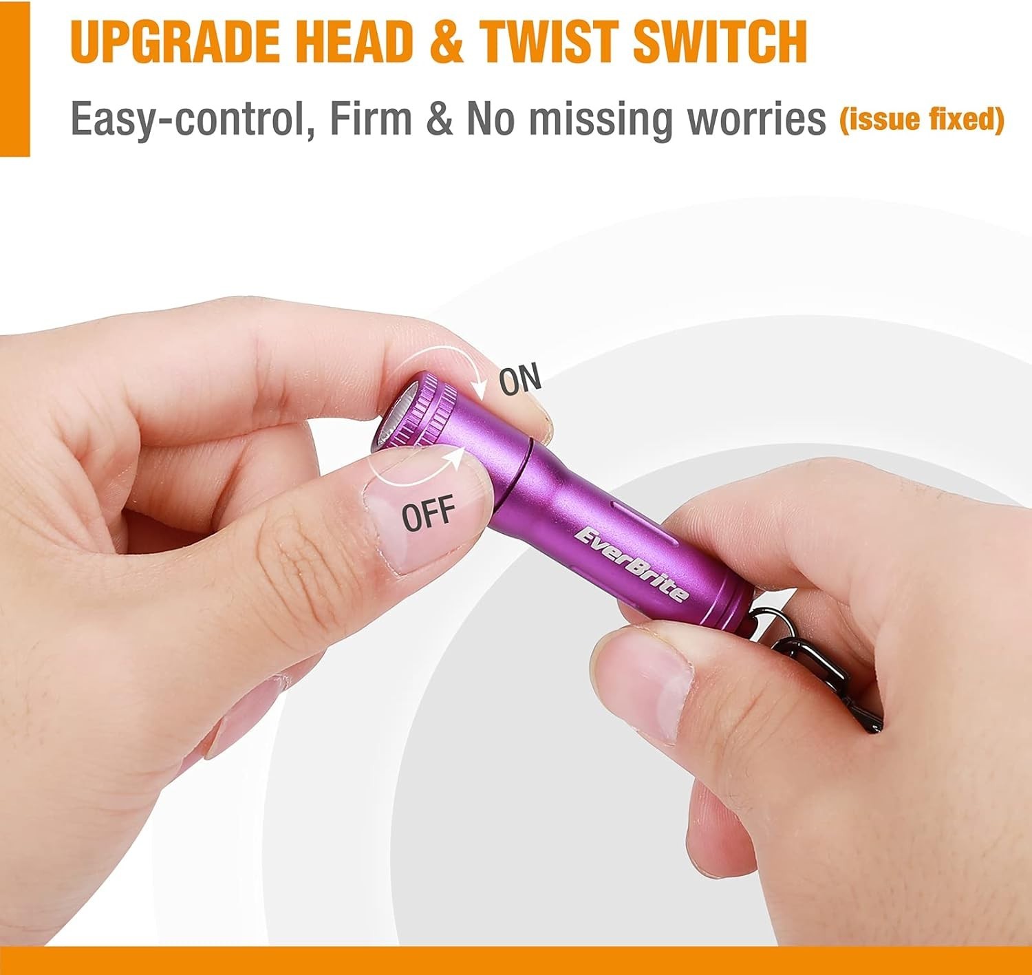 Keychain LED Flashlight Mini Bright Key Ring Portable Pocket Torch for EDC, P…