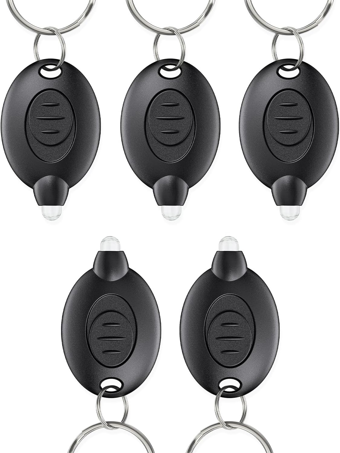 Uniclife 5 Pack LED Keychain Flashlight Mini LED Keychain Light 12 Lumen
