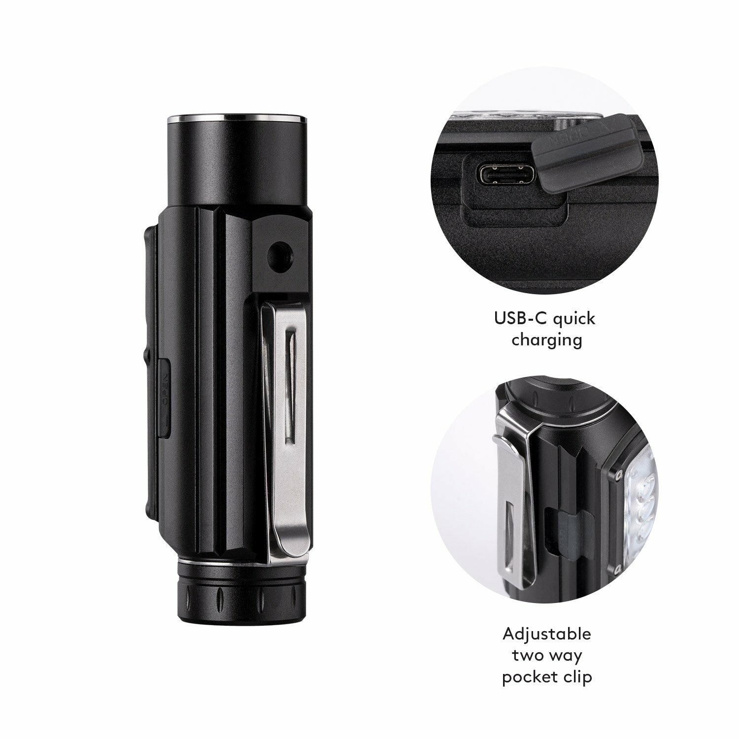RovyVon E700U Rechargeable Flashlight, 270nm, LED Flashlight, 2800 lumens,type C