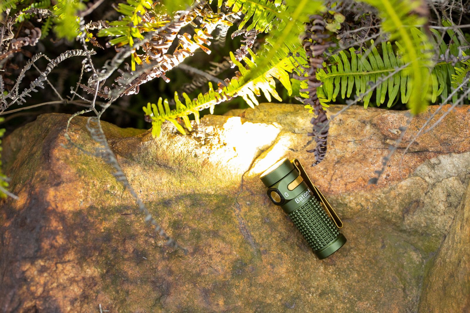 Olight Baton 4 OD Green Waterproof Rechargeable Flashlight 1300 Lumen, 170 Meter
