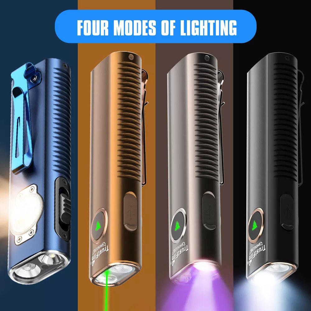 TRUSTFIRE MINI X3 Rechargeable Magnetic Flashlight With 4 Modes Powerful Bright