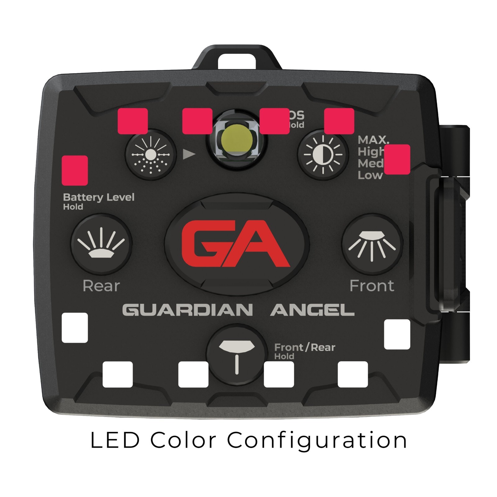 Guardian Angel Micro Series White/Red Wearable Safety Light