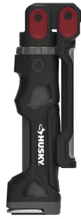 Husky 1200 Lumens Rechargeable LED Flip Flashlight with UV