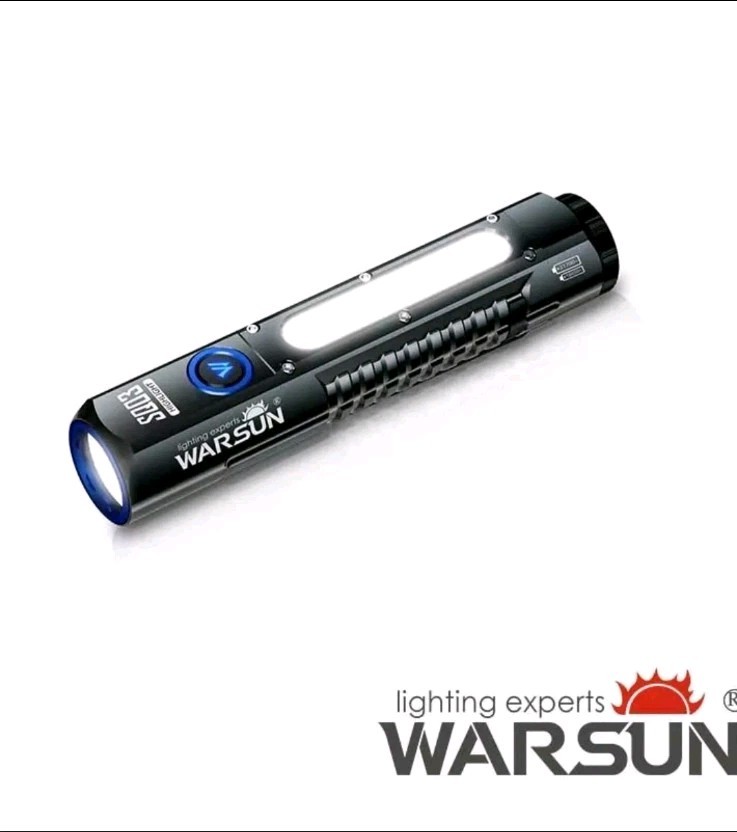 Warsun Rechargeable EDC Flashlight Waterproof With 8 Lighting Modes