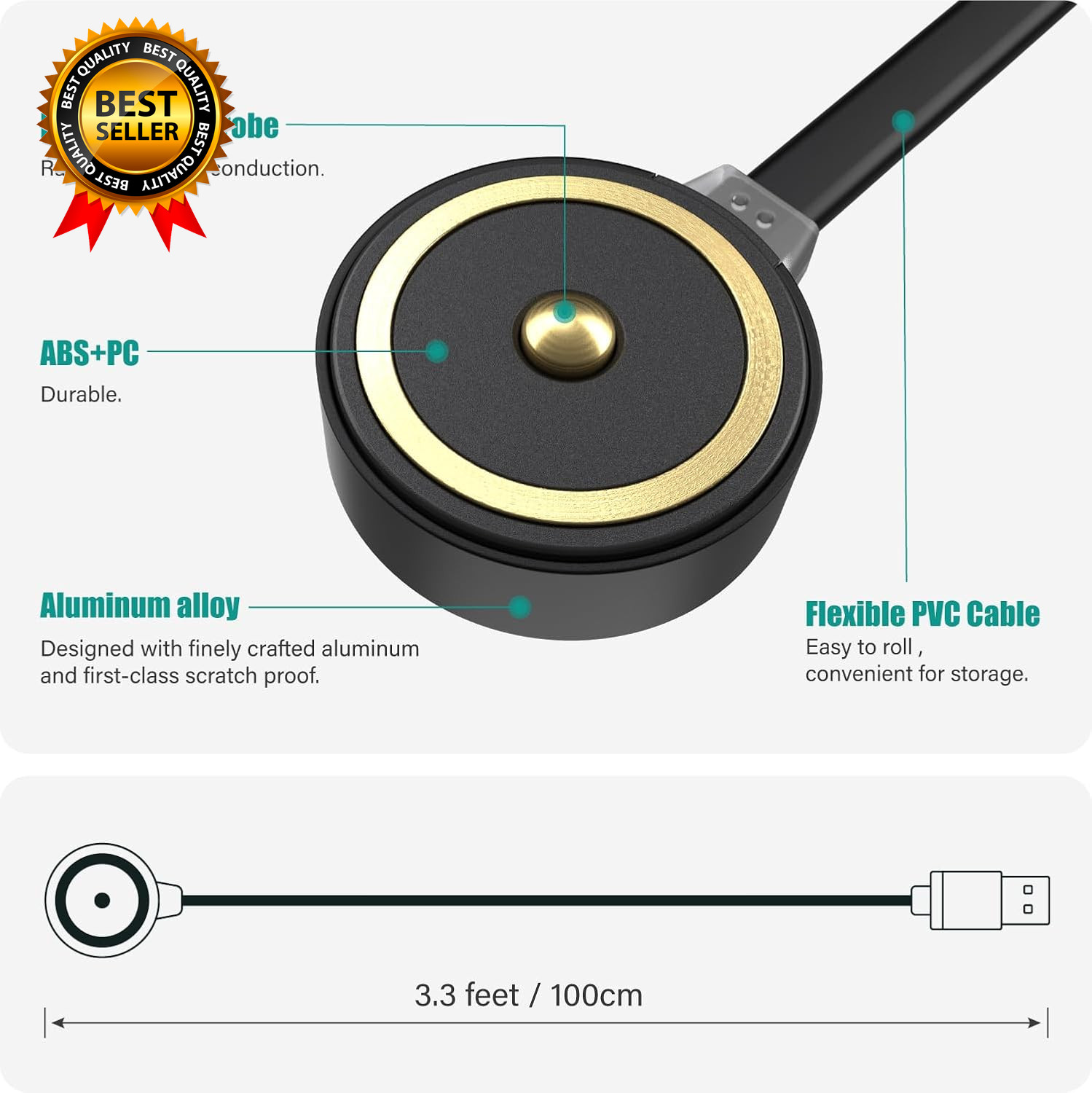 MCC S Magnetic Charging Cable Only Compatible with Olight Flashlight Baldr