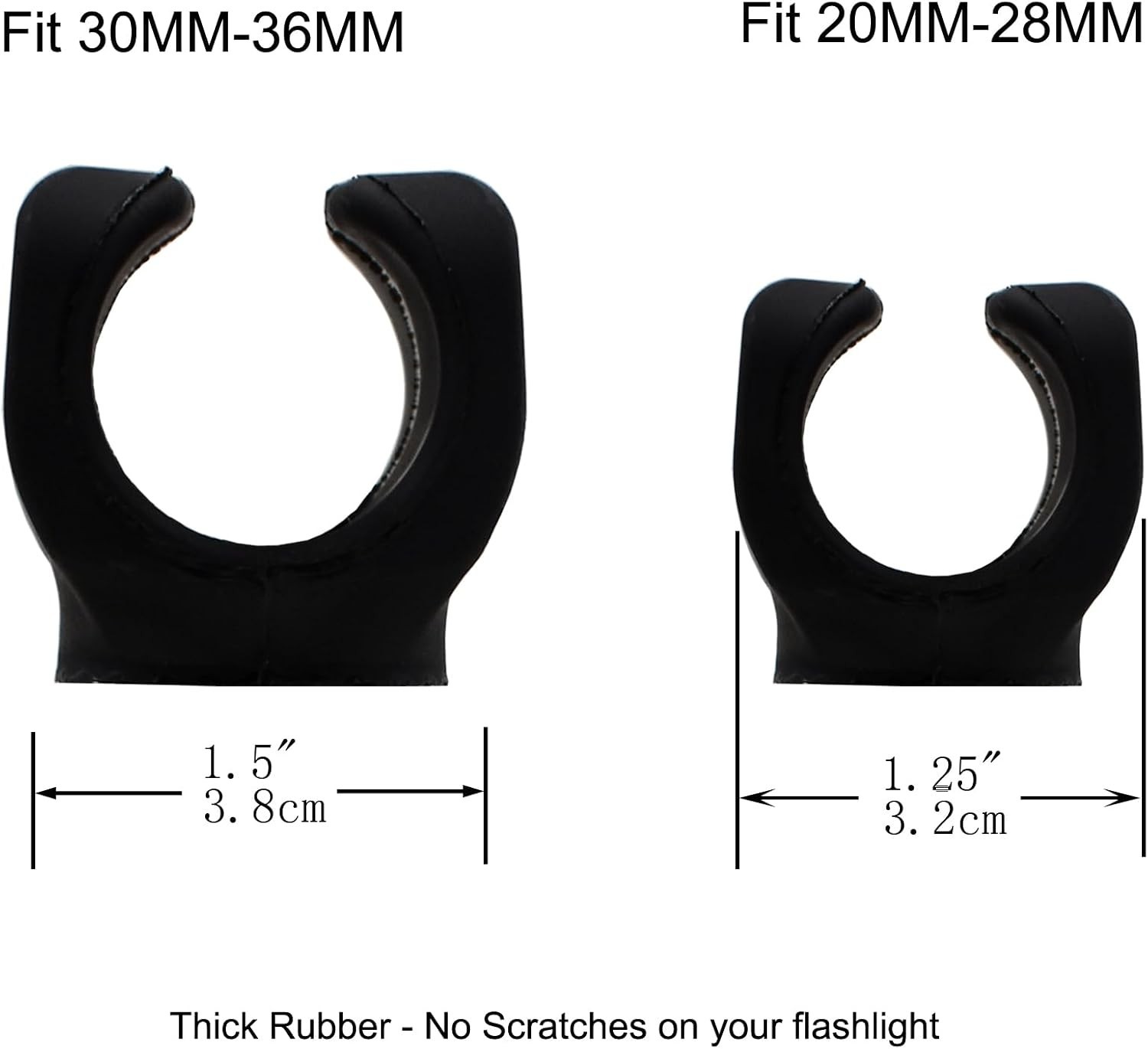 Secure Nylon Mounting Brackets for Flashlights – 2 Big & 2 Small Included