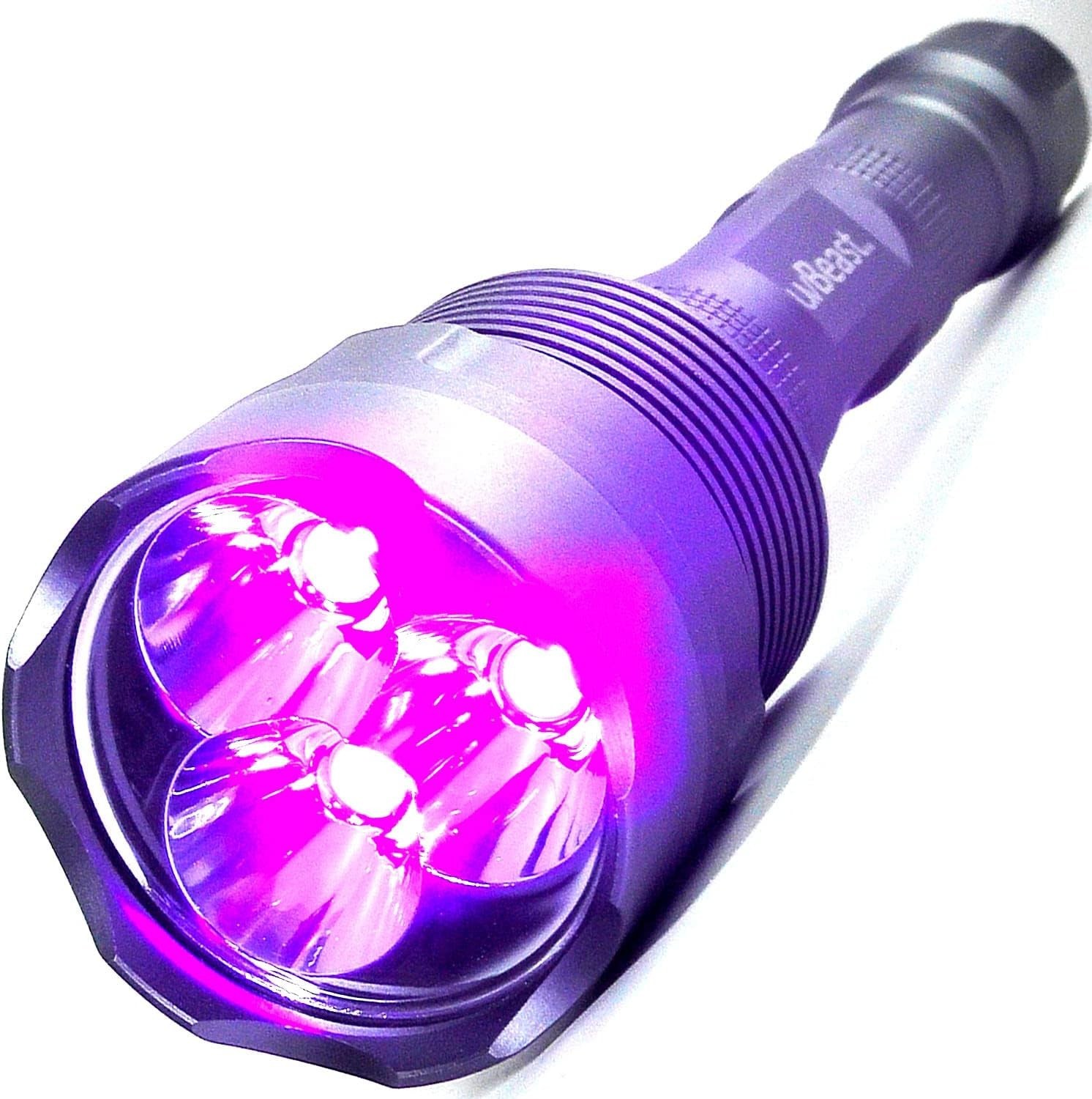 Professional V3 UV Flashlight – Triple LEDs, Rechargeable & Long-Range Precision