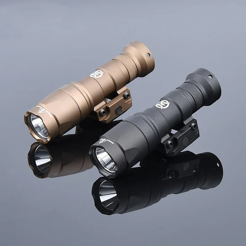 WADSN Tactical Flashlight M600 M300 Scout LED Light 20mm Rail Mount Hunting