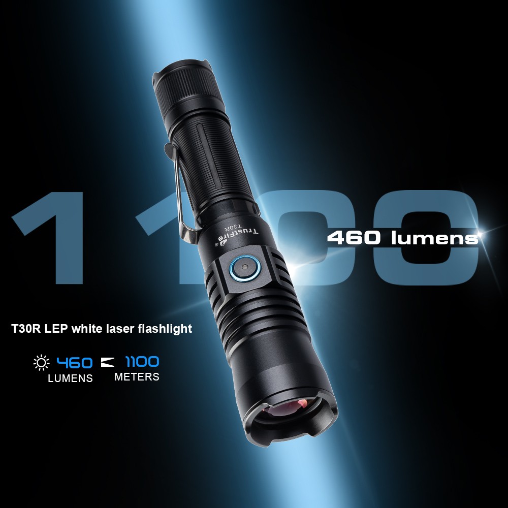 TrustFire T30R 1000M LEP Tactical Flashlight White Laser Military For Hunting