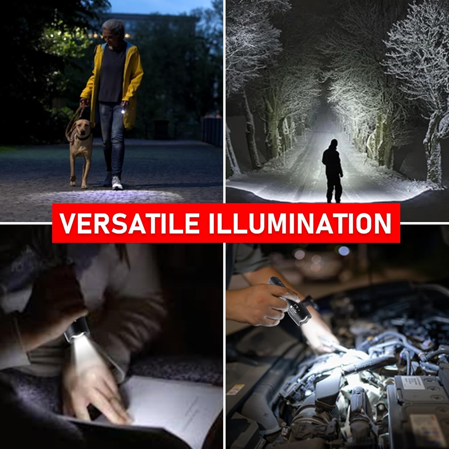 Aluminium LED Torch Zoomable Waterproof Camping Flashlight 5 Modes – No Battery