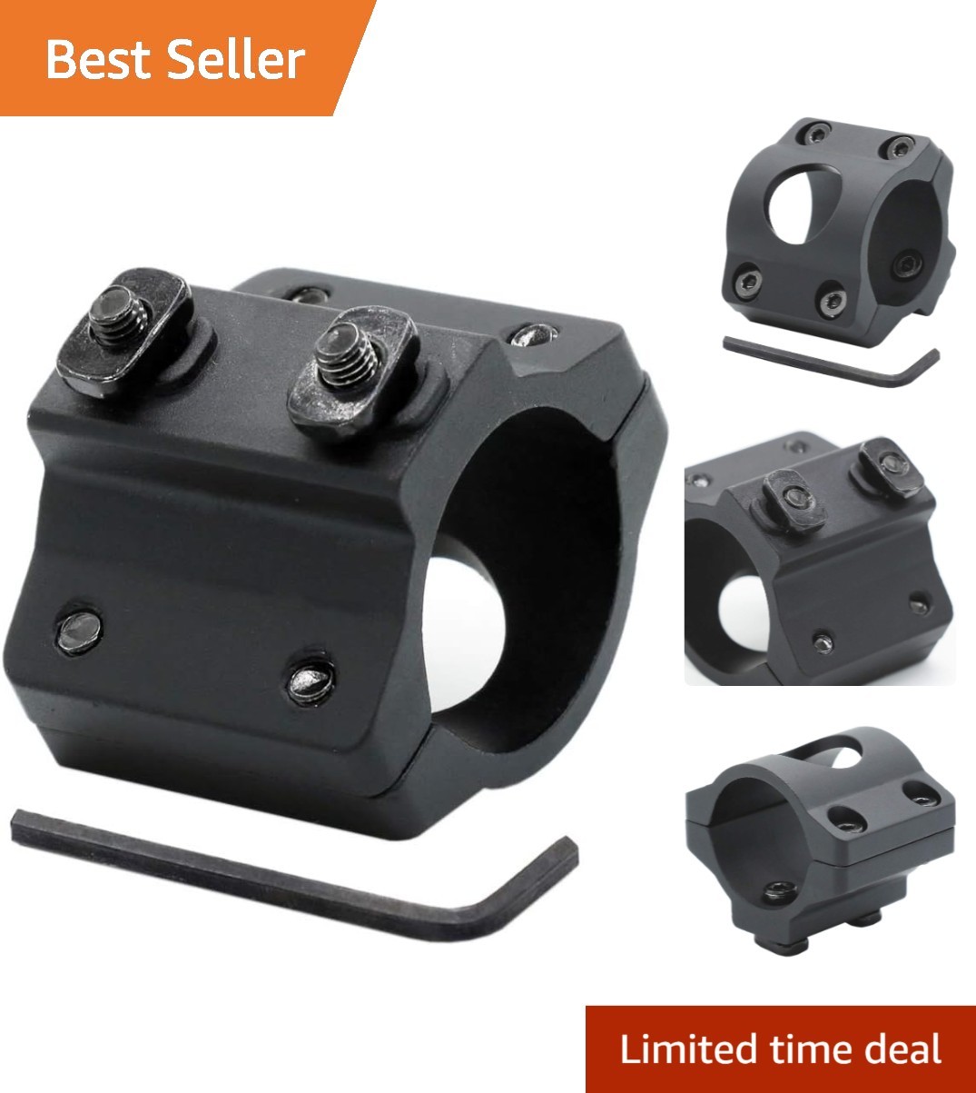 Durable 1″ Internal Diameter Ring Mount for Flashlights & Lasers – MLOK System