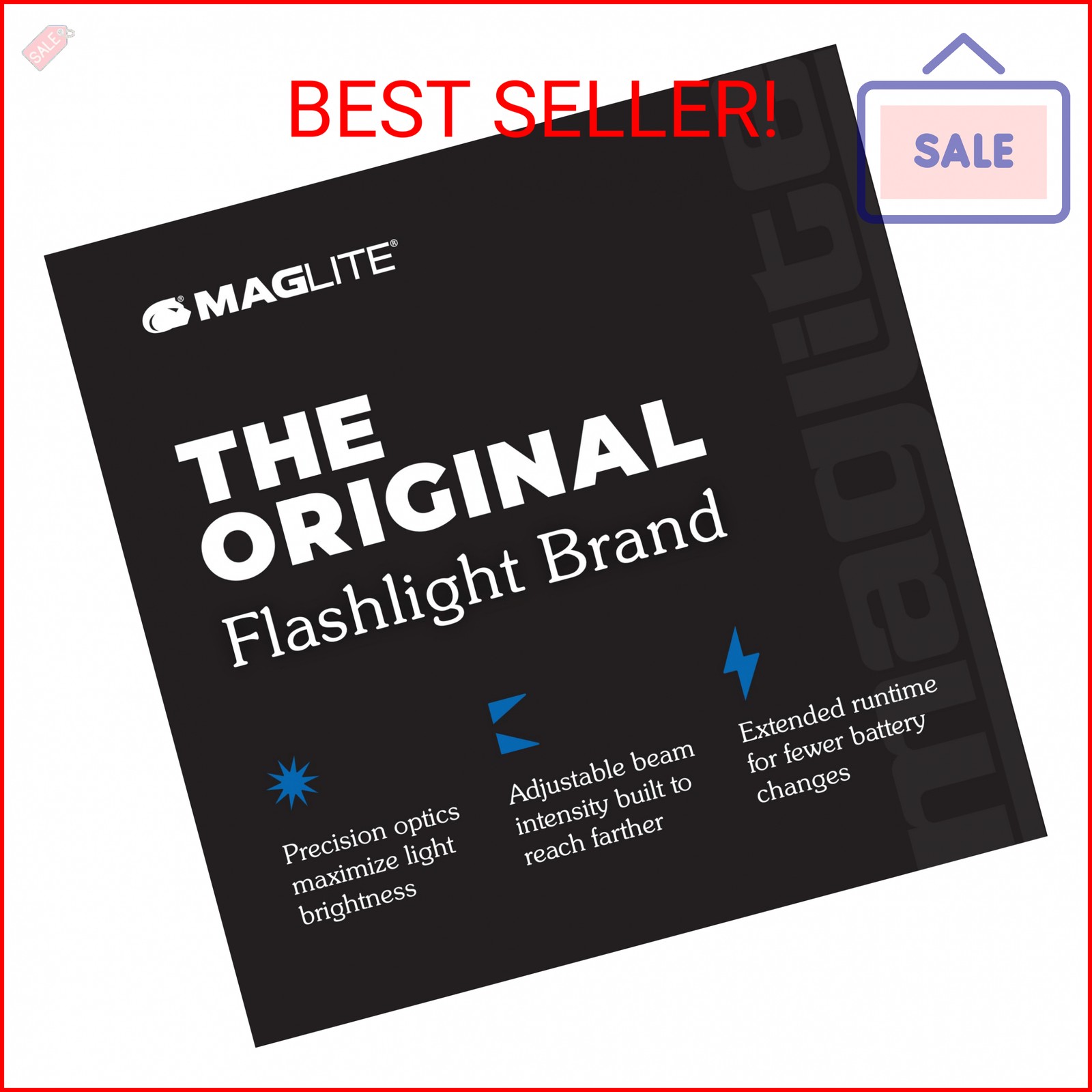 MagLite Solitaire LED 1-Cell AAA Flashlight – Compact, Water-Resistant, Adjustab