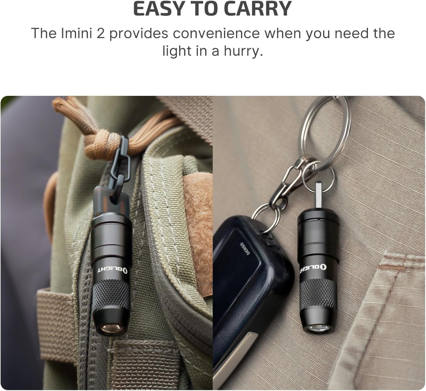 imini 2 50 Lumens Tiny Keychain Flashlight EDC Everyday Carry Waterproof