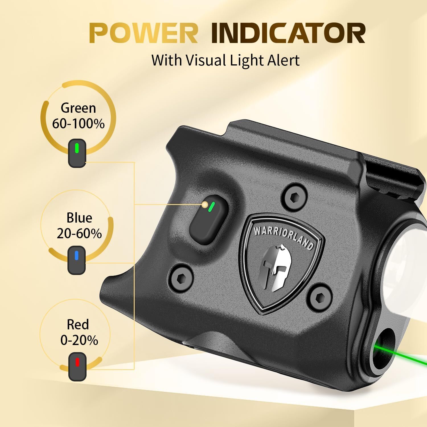 150-Lumen Pistol Light Laser & Holster Fit Springfield Hellcat 3″ Micro-Compact