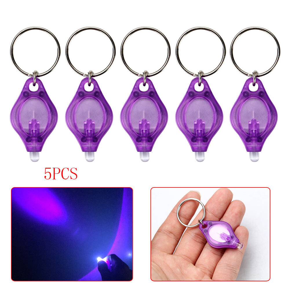 sale 5pcs LED Keychain Torch Flashlight Finger Light Blue/Green/Red/Purple Lamp