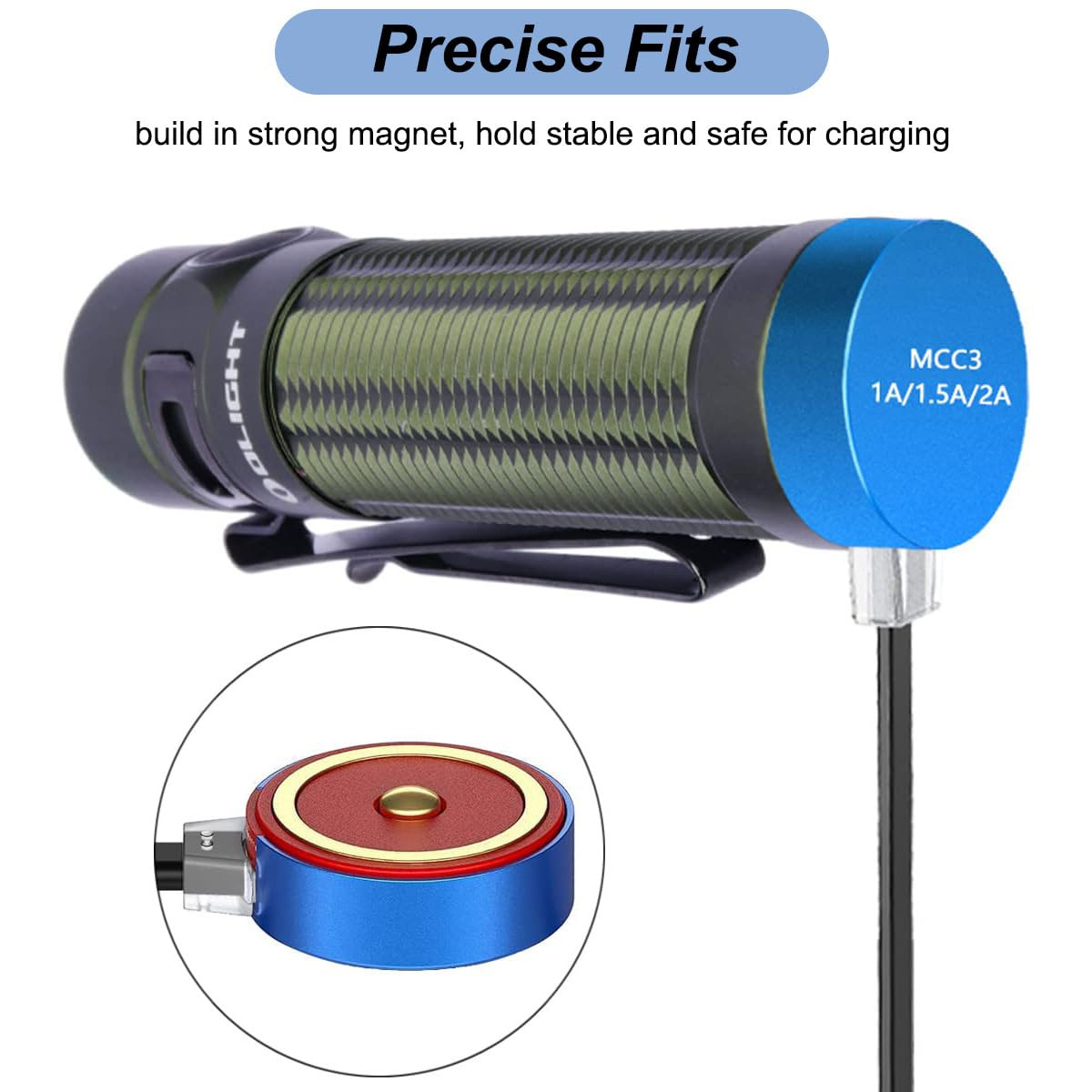 MCC 3 Charger for Olight Odin/Odin Mini/Pl-Pro/Baton3 Series/Warrior 3S/Perun