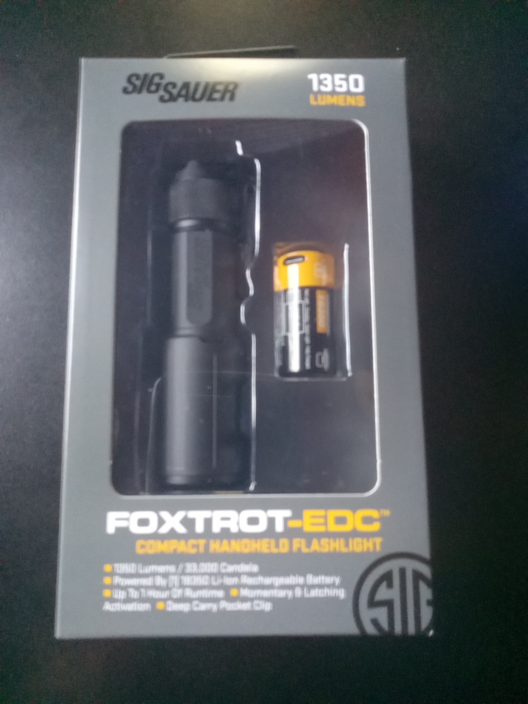 SIG SAUER FOXTROT-EDC Tactical Flashlight 1350 Lumens