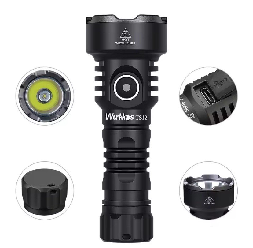 Wurkkos TS12 Mini 14500 Rechargeable EDC Flashlight 1050 lumens. 432m Throw