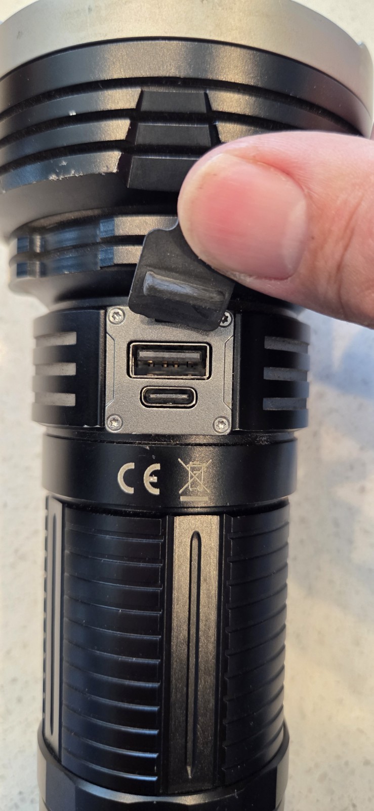 Fenix LR40R Rechargeable LED Flashlight, 18 LEDs, Li-ion, USB-C, Black