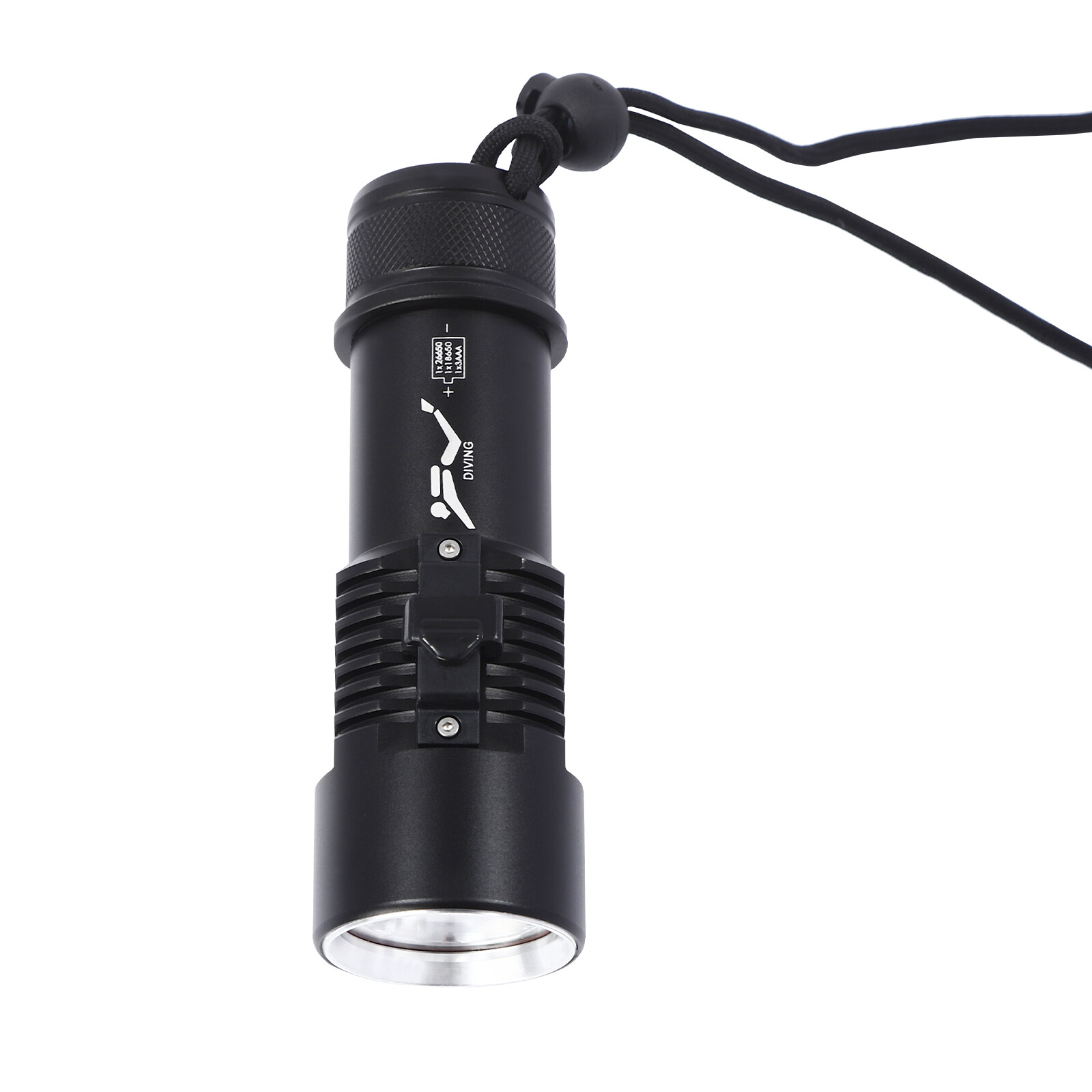 22.2W P70 Dive Light LED 400Lm Waterproof 100m Rechargeable Scuba Flashlight