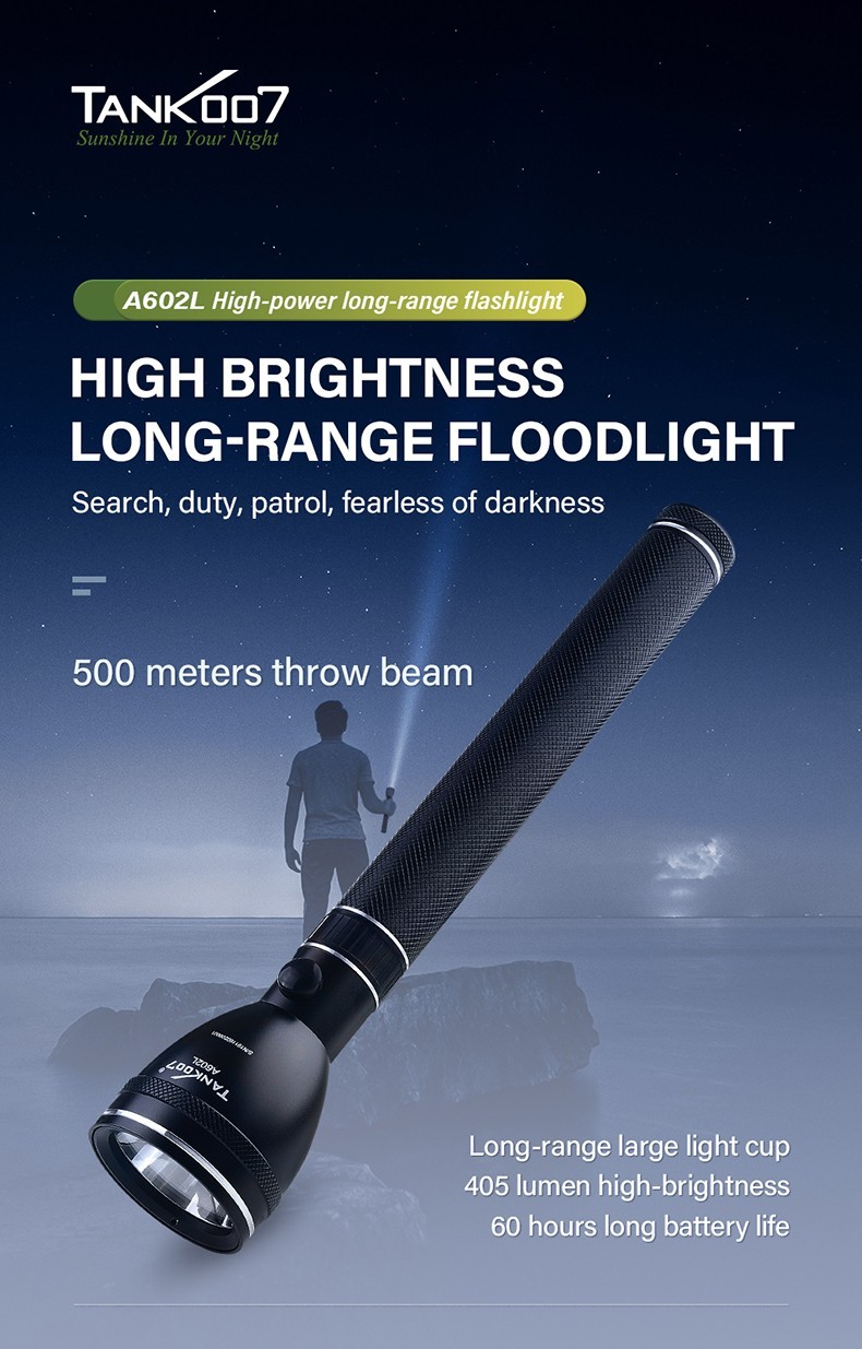 Tank007 Rechargeable Camping LED Flashlight Tactical Police Torch Super Bright