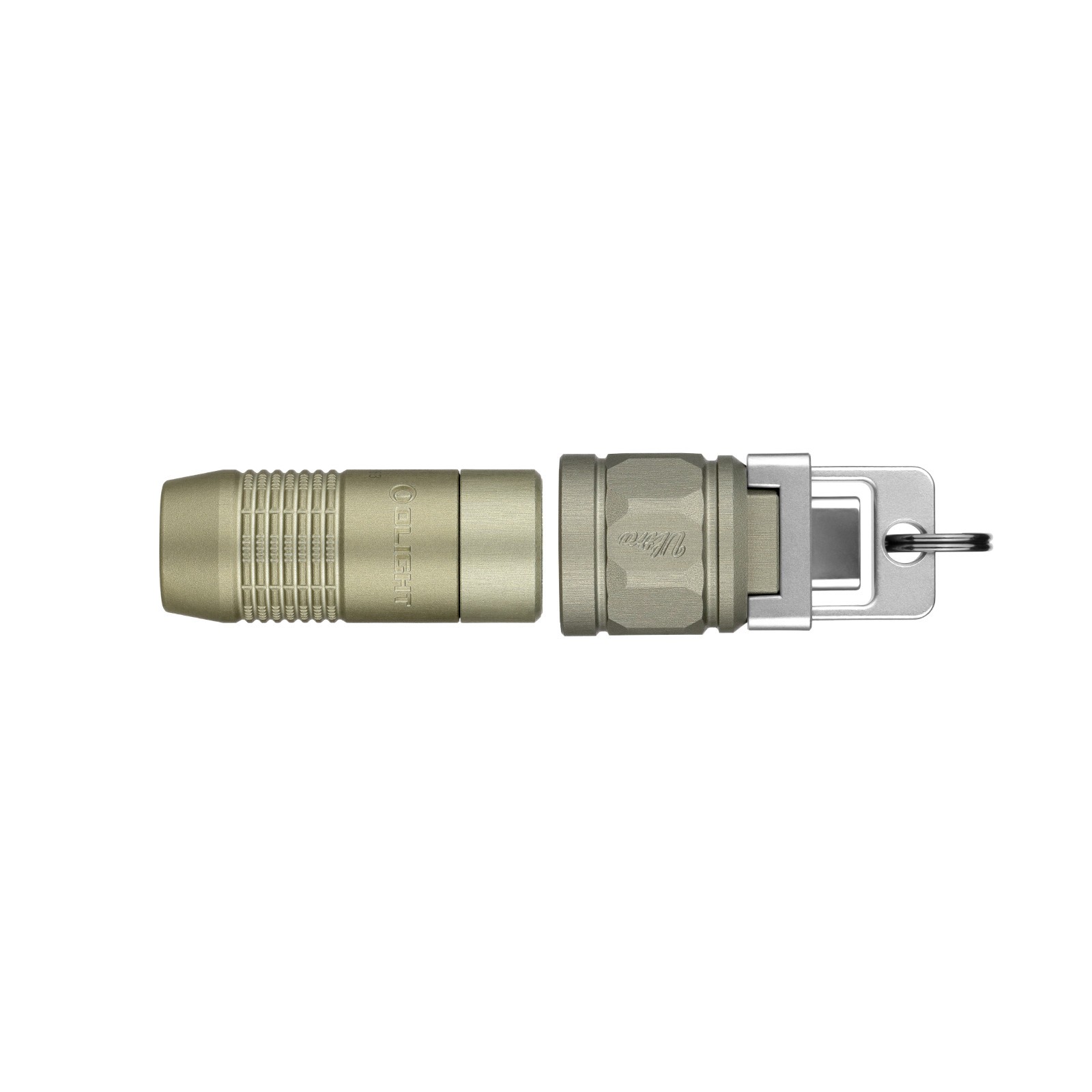 Olight iUltra Olive Green OAL Keychain Flashlight, 80 Lumens, USB-C Charging