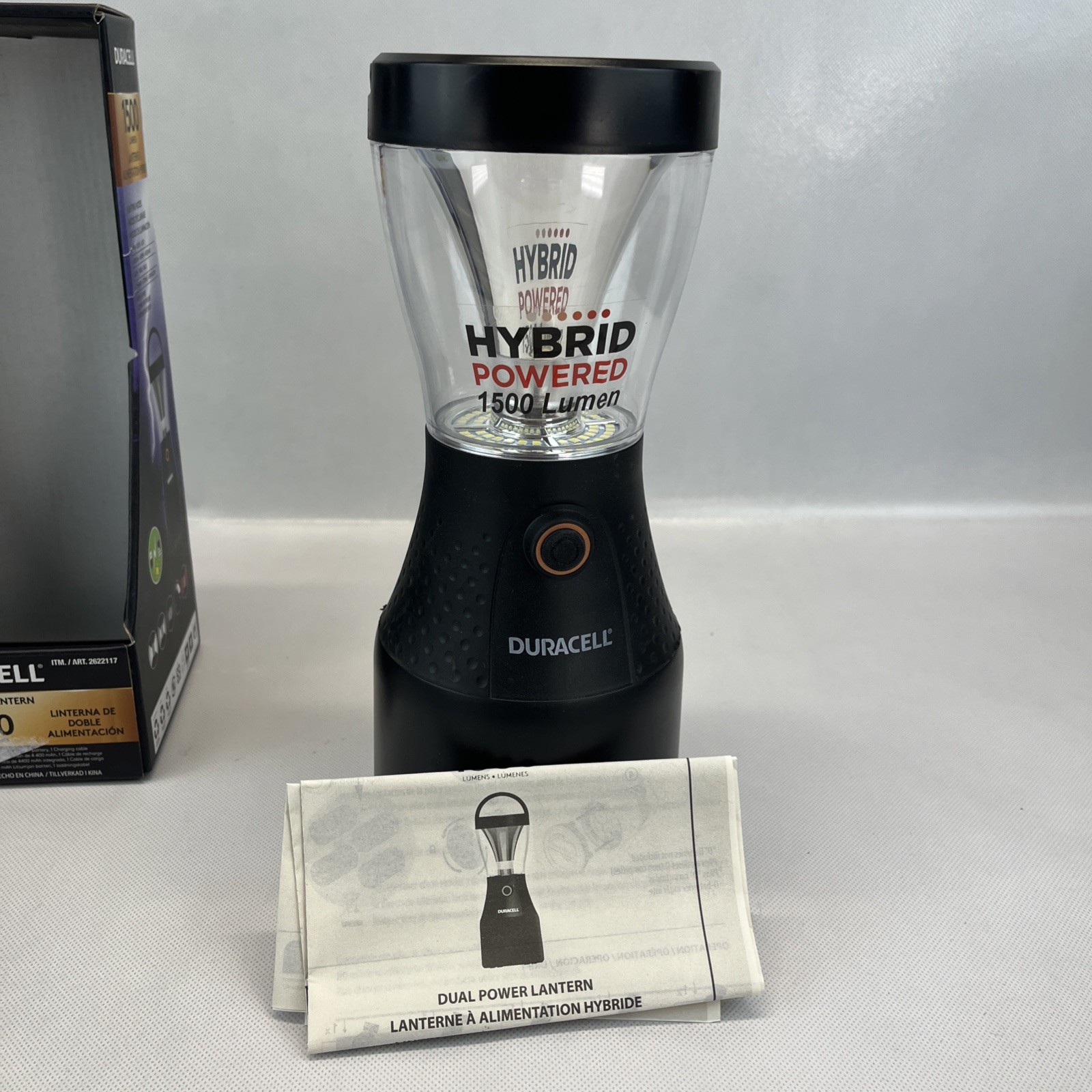 DURACELL 1500 Lumens Dual Power Rechargeable Hybrid Lantern – 5 Charging Sources