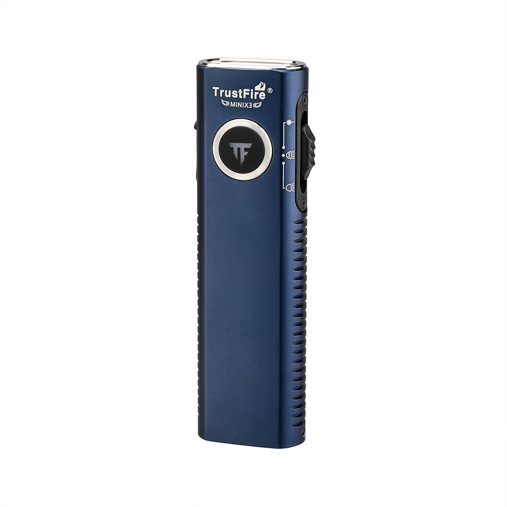 TrustFire X3 4-in-1 EDC Flashlight: 1050 Lumen, UV & Green Laser, Magnetic, Blue